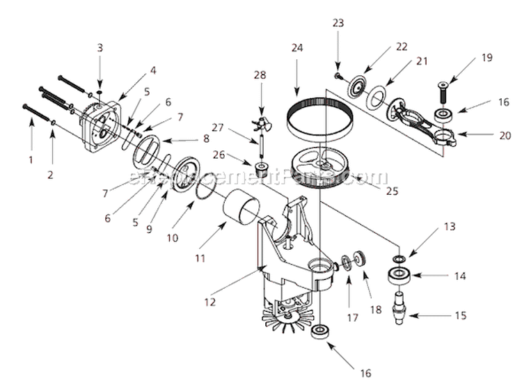 Page B Diagram and Parts List for FP220600 2003 Campbell Hausfeld Compressor